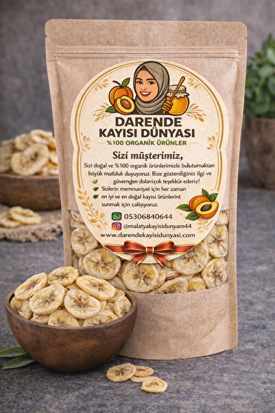 Darende Kayısı Dünyası Fırında Kurutulmuş Doğal Muz Kurusu 1 KG - Katkısız ve...