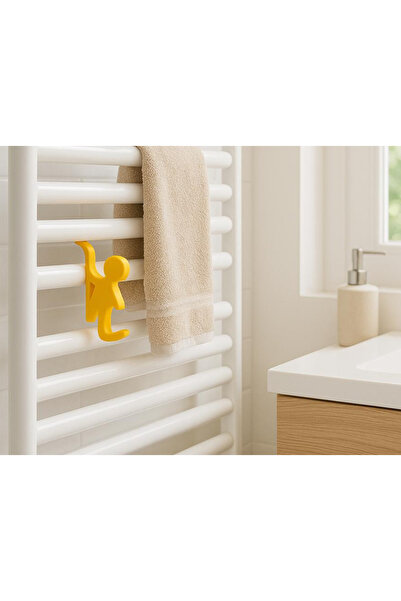 MÜTEFERRİKA 3D Tasarım Banyo Organizeri Figürlü Havlupan ve Petek Askısı