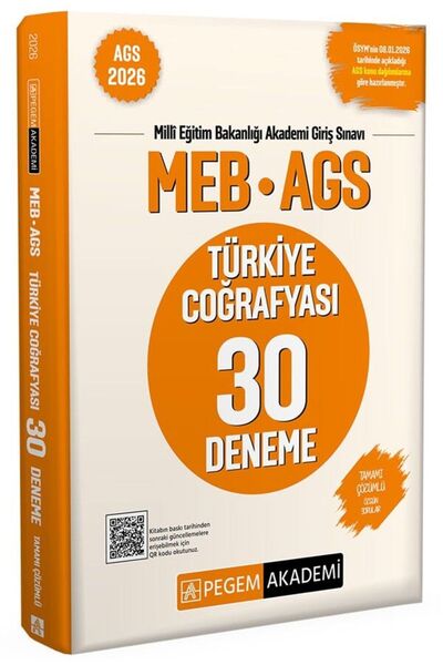 Pegem Akademi Yayıncılık Pegem 2026 MEB-AGS Türkiye Coğrafyası 30 Deneme Çözü...