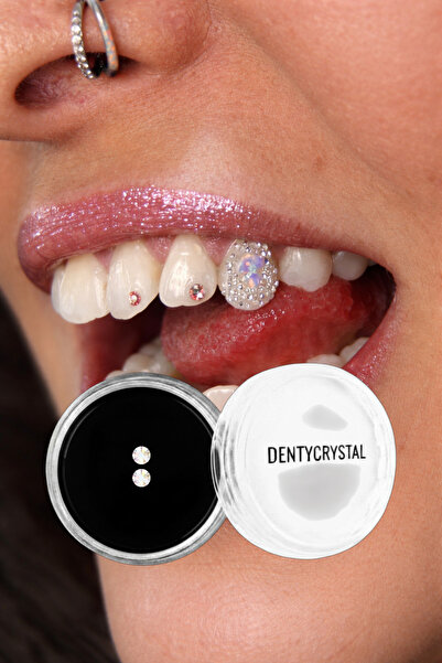 DENTYCRYSTAL Diş Pırlantası Çok Renkli Çift (Avusturya Kristallerinden Oluştu...