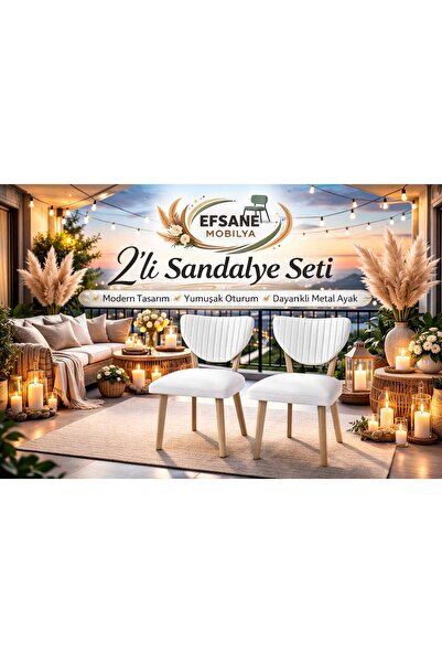 Efsane i.E.G ELMA SANDALYE 2 ADET MUTFAK SALON YEMEK ODASI SALON BALKON BAHÇE...