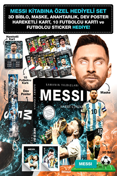 Parodi Yayınları Messi Futbol Kitabı Hediyeli Set-3D Biblo, Maske, Anahtarlık...