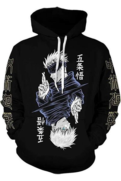 COZYWEAR سويت شيرت أسود كبير الحجم للجنسين مع قلنسوة، مطبوع بجودة عالية، مريح...