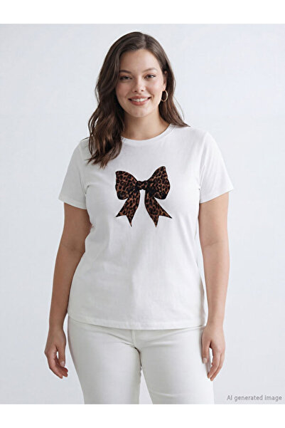 LC Waikiki I Zero Roba Collar Bow Printed Women's T-Shirt from Freezen Store