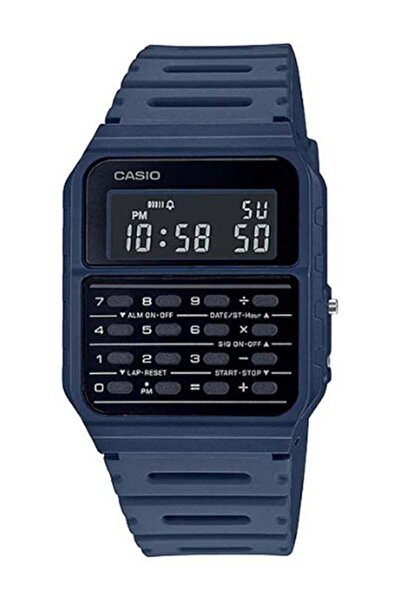 Casio Digital Wristwatch with Resin Strap Model CA-53WF-2BDF - Size 34 mm - B...
