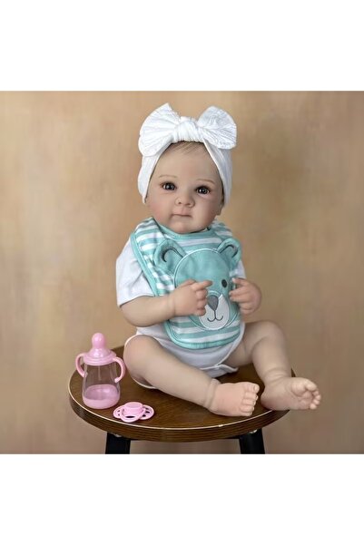 LunaDefano 48 cm Full Vinil Reborn Bebek Banyo Yapılabilir 19 İnç Gerçekçi