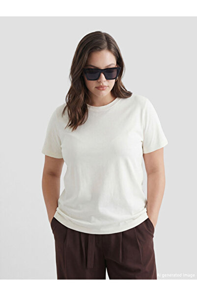 LC Waikiki Rmz Gi̇yi̇m Farkiyla Zero Roba Collar Women's T-Shirt