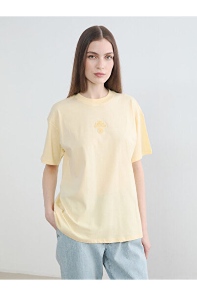 LC Waikiki Rmz Gi̇yi̇m Farkiyla Zero Roba Collar Printed Women's T-Shirt