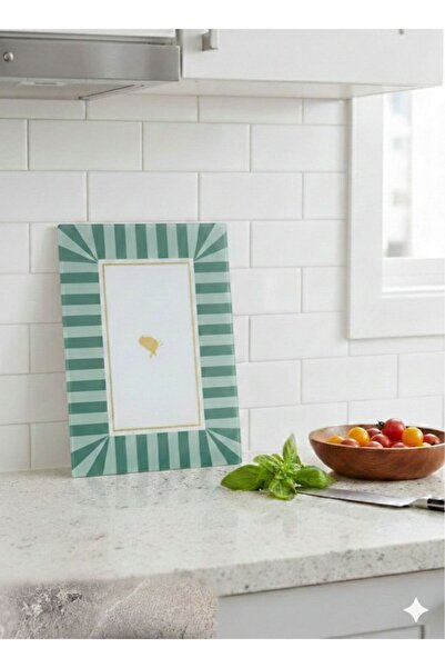 KEA 25x35 cm Solmaz Desenli Ekstra Dayanıklı Cam Kesme Tahtası