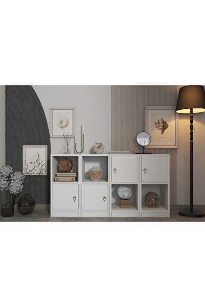 nettrends.net the new trend of shopping Modern Beyaz Büfe Konsol - Altın Deta...