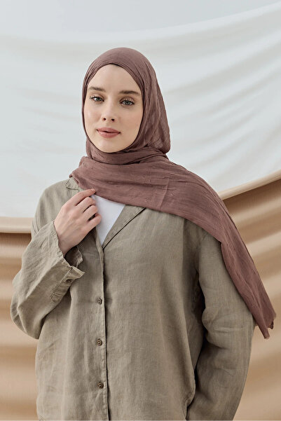 MODA KAŞMİR01 Likya Kaymayan Bambu Şal Renk Tozlu Kahve– 4 Mevsim Nefes Alan ...