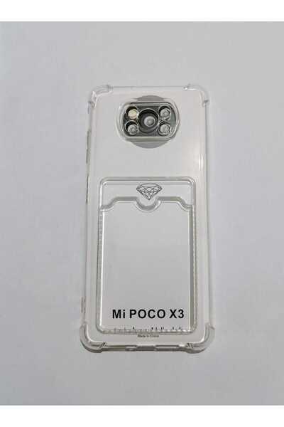 kılıfınbenden حافظة هاتف بوكو X 3 /X 3 برو شفافة مع حامل للبطاقات