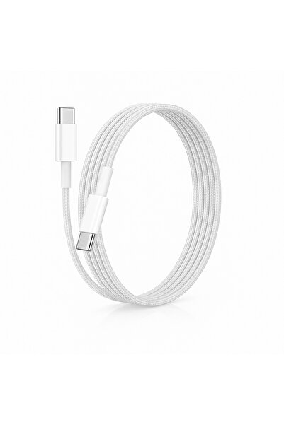 Voultage 60W Type-C to Type-C Örgülü 1 Metre Hızlı Şarj ve Veri Kablosu - Bey...