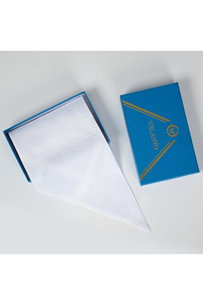VELANTO A pure white men's shemagh with a luxurious look and sophisticated el...