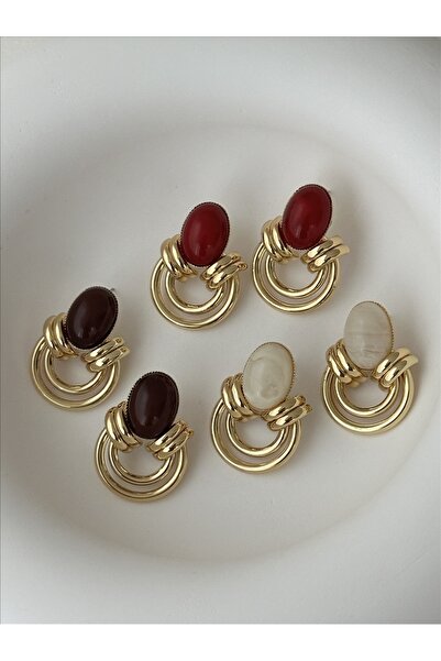 QA Quella Accessories ÖZEL SERİ MNG VİNTAGE KAHVE & KREM & KIRMIZI 14K ALTIN ...
