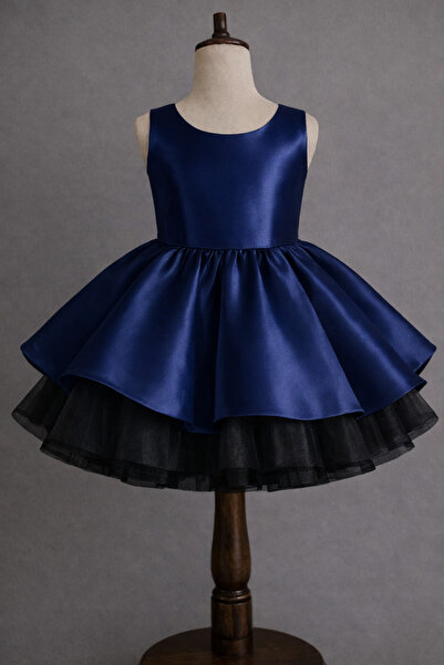 MUSGEM Rochie de seară pentru fete, cu design special, de culoare bleumarin, ...