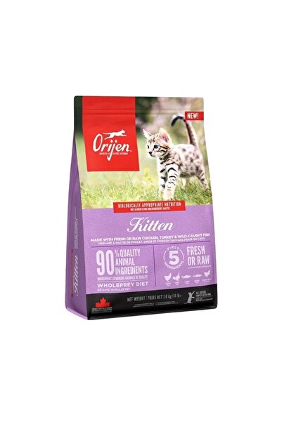 Or Origin dry food for kittens, specifically in chicken, turkey, and fish fla...