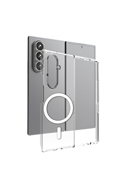Paladyum Case Samsung Galaxy Z Fold 7 Compatible Non-Yellowing Transparent Ha...