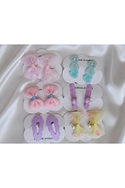 LO ADORO Girl's Hair Clips 12 Pieces Figure Bow Hair Clips Hair Accessories