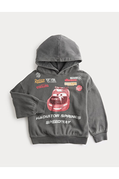 Marks & Spencer Pamuk Karışımlı Disney Cars Kapüşonlu Sweatshirt (3–7 Yaş)