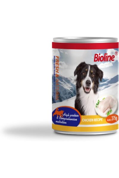Bioline طعام رطب معلب للكلاب بنكهة الدجاج 375 غرام