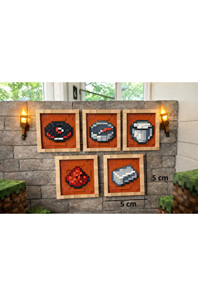 GAME SHOT Minecraft 5 Adet - item frame - eşya çerçevesi