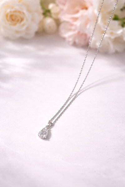 Mimoza Tek taşlı Kolye