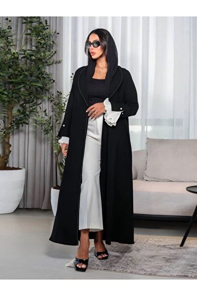 Noon Noora Casual Sleeves with Slits and Pleats Abaya (without headscarf）