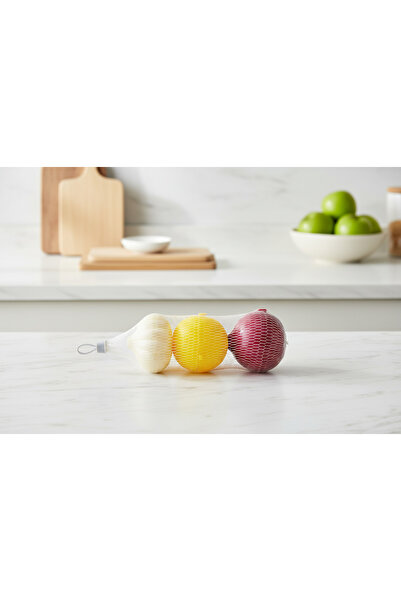 YAZICI Mesh Garlic Onion Lemon Storage Container – Ventilated Fresh Keeper Or...
