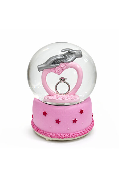 Yeliz Premium Dekoratif Kar Küresi – Işıklı Müzikli Romantik Tasarım, Sevgili...