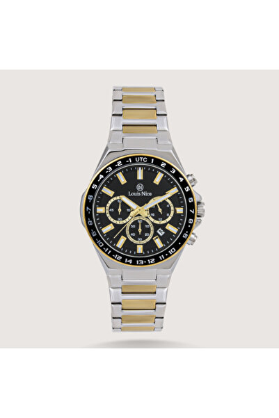 Louis Nice Men's Steel Watch in Silver and Gold