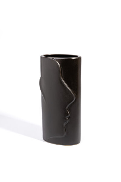 Malooki Decorative Ceramic Vase "Silhouette", Human Profile Design, 30 cm - G...