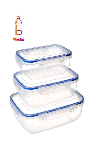 Bager Rectangular Storage Container Set 3 Pcs (800+1400+2300 Ml)