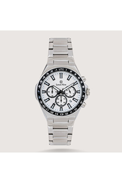 Louis Nice Men's Silver Steel Watch