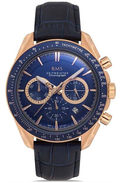 Romanson Navy Blue Leather Cord Men's Wristwatch L-Rms.1.Ag1540.07