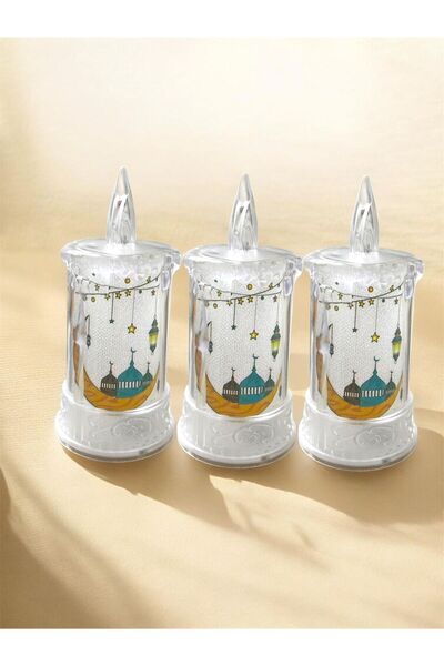 GENRAL طقم 3 فوانيس رمضان مضيئة