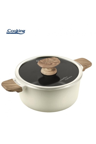 Heinner ALUMINUM PAN+LID 20x9.5CM,2.5 L, WILD STONE, COOKING BY