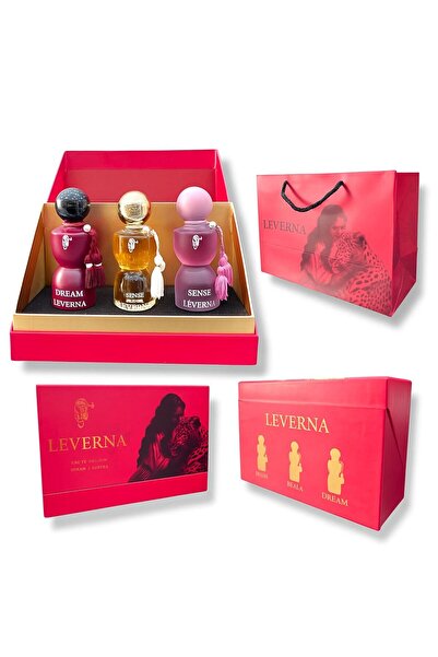 LEVERNA طقم جورجينا عنابي 3قطع لؤف رانيا 75 ملي