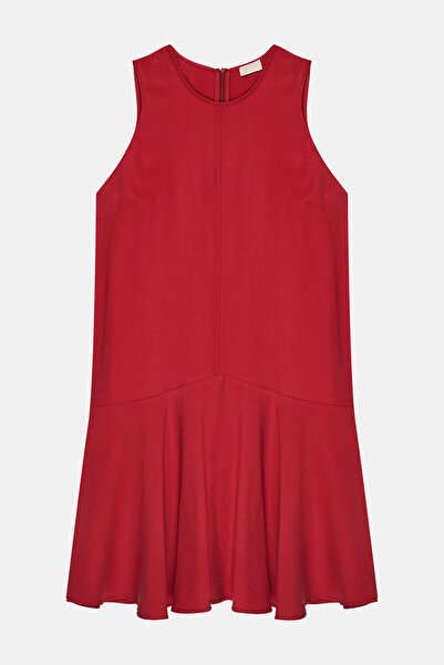 W Collection BORDO MODAL MİNİ ELBİSE