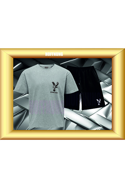 HOFFNUNG Unisex Casual Short Sleeve Set with League Print Outdoor Spring/Summ...