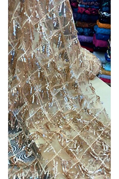 MEKİK MANİFATURA Ύφασμα με παγιέτες και κρόσσια