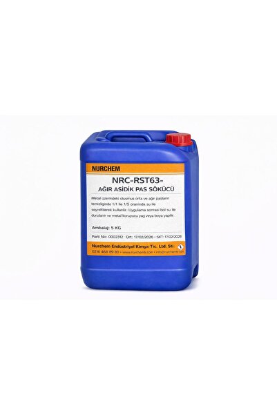 Nurchem Ağır Asidik Pas Sökücü 5 LT. /