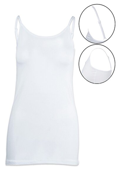 KAİZEN 3-piece long white women's bodysuit (modal)