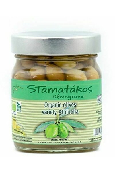 JollyMag Măsline verzi Athinolia cu cimbru și lămâie, organice, 290 g, Stamat...