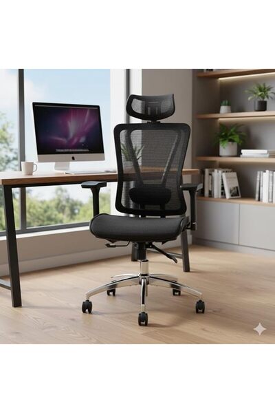Afifa Furniture Black Office Chair – Ergonomic Chair with High Back Mesh, Adj...