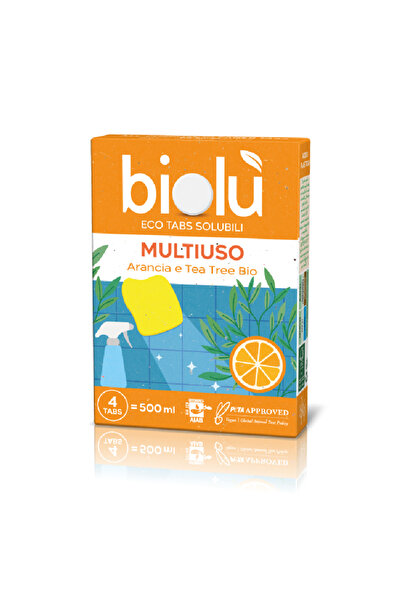Biolu Tablete de curățare universale cu portocală și arbore de ceai, prieteno...