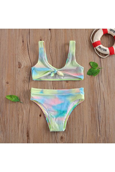 drool Multicolor Two-piece Swimsuit for Kids (Size: 130)