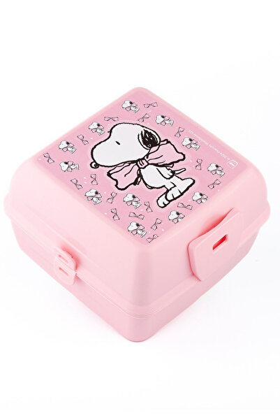 SNOOPY Children's Lunch Box with Compartments and Lock, Black