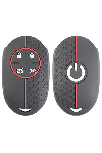 AUTOTOB AUTOTOB® silicone key cover, Fiat 500e, sports model, black/red