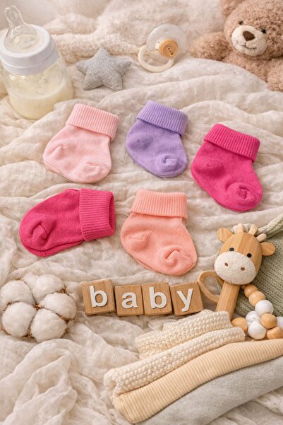 Peppino Organic Cotton Unisex 5-Piece Premium Newborn Baby & Kids Socks
